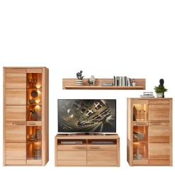 Wohnen Wohnwände<Wohnzimmer TV Anbauwand Möbelset - Amyonta (vierteilig)