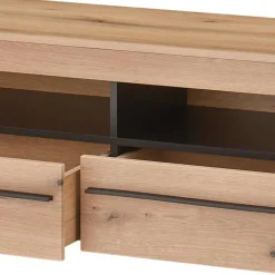 Wohnen Wohnwände<Wohnzimmer TV-Möbel-Set in Eiche - Brocus (vierteilig)