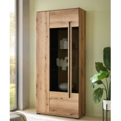 Wohnen Wohnwände<Wohnzimmer TV-Möbel-Set in Eiche - Brocus (vierteilig)