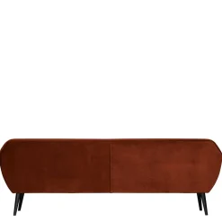 Wohnen Sofas<Wohnzimmer Viersitzer Samtsofa in Rost Braun - Apkena