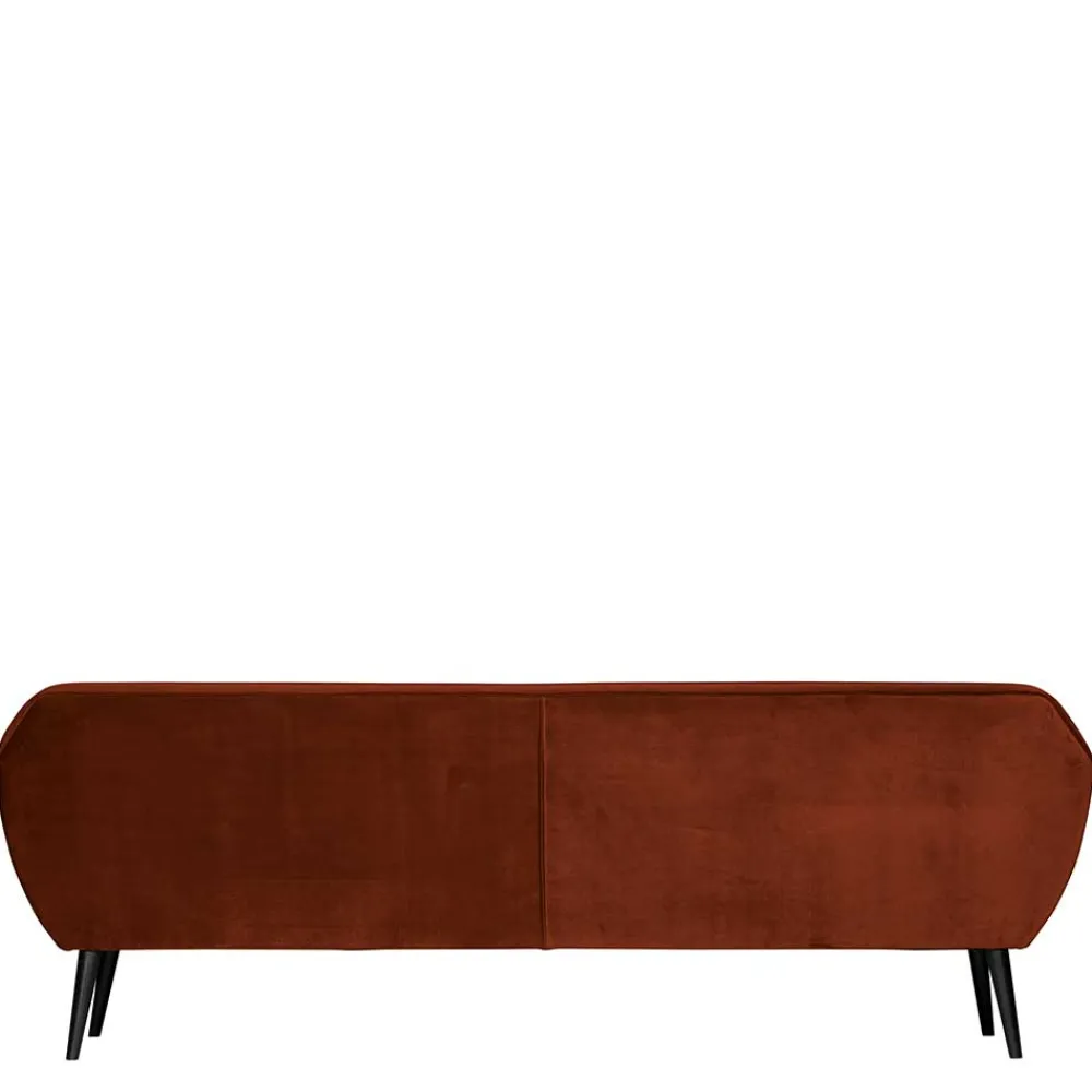 Wohnen Sofas<Wohnzimmer Viersitzer Samtsofa in Rost Braun - Apkena