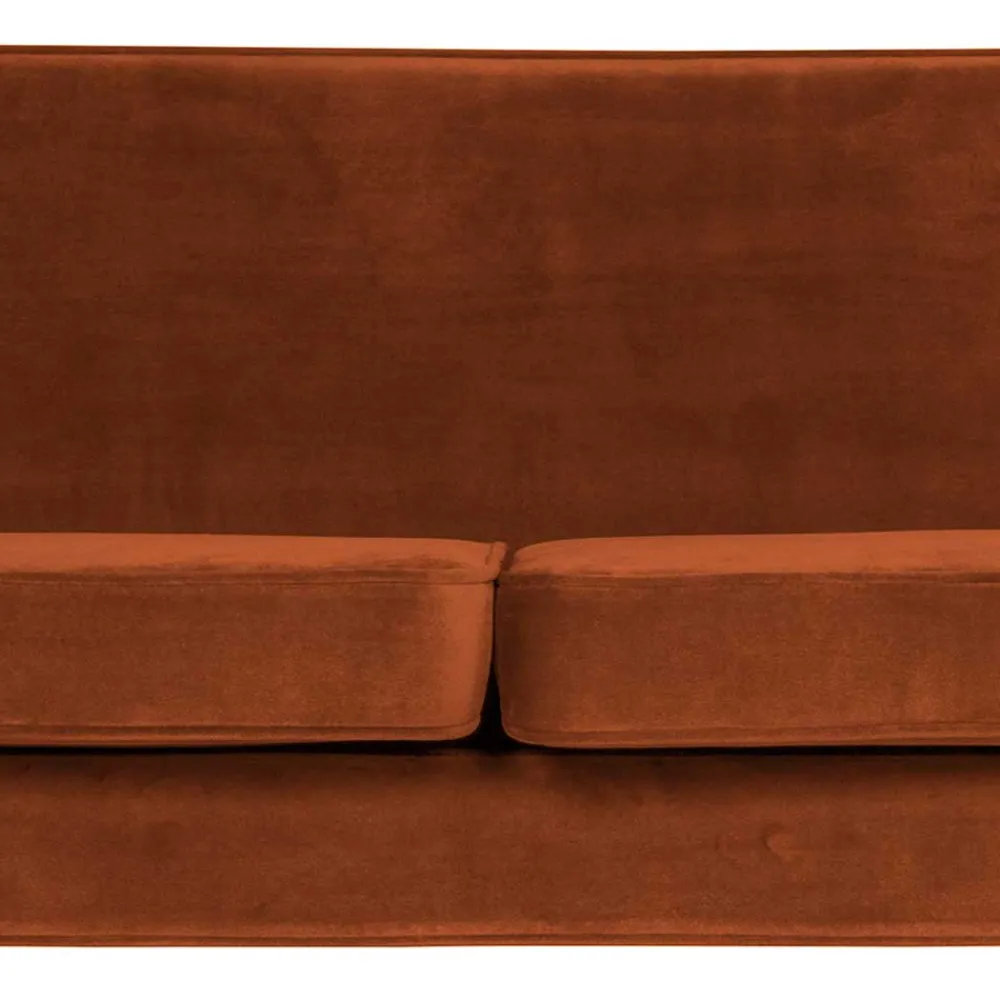 Wohnen Sofas<Wohnzimmer Viersitzer Samtsofa in Rost Braun - Apkena