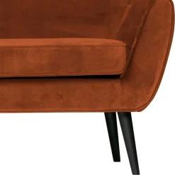 Wohnen Sofas<Wohnzimmer Viersitzer Samtsofa in Rost Braun - Apkena