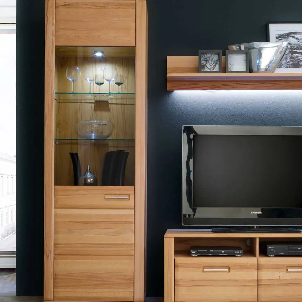 Wohnen Vitrinen<Wohnzimmer Vitrine Athias aus Kernbuche