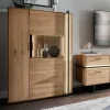 Wohnen Schränke<Wohnzimmer Vitrine aus Asteiche mit Metall - Clenza I