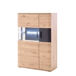 Wohnen Highboards<Wohnzimmer Vitrine Highboard zweifarbig - Vecenda