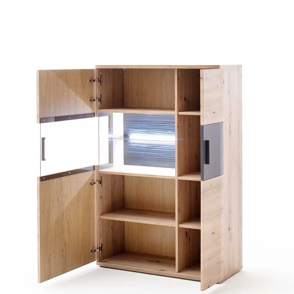 Wohnen Highboards<Wohnzimmer Vitrine Highboard zweifarbig - Vecenda