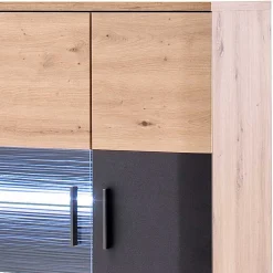 Wohnen Highboards<Wohnzimmer Vitrine Highboard zweifarbig - Vecenda