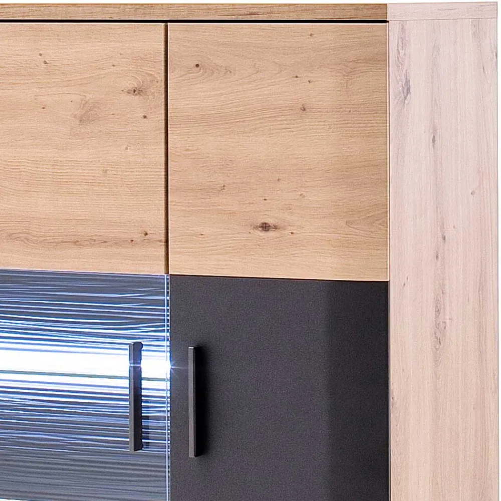Wohnen Highboards<Wohnzimmer Vitrine Highboard zweifarbig - Vecenda