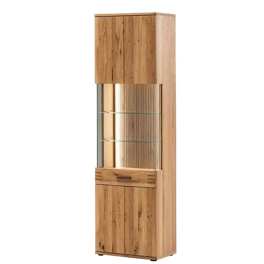 Wohnen Vitrinen|Schränke<Wohnzimmer Vitrine in Eiche Bianco geölt - Crupean