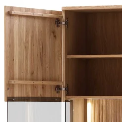 Wohnen Vitrinen|Schränke<Wohnzimmer Vitrine in Eiche Bianco geölt - Crupean