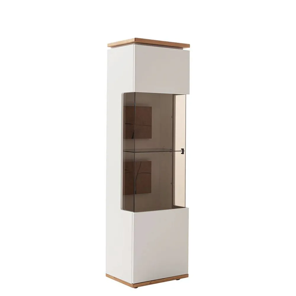 Wohnen Vitrinen<Wohnzimmer Vitrine in Soft White und Wildeiche - Yordyn