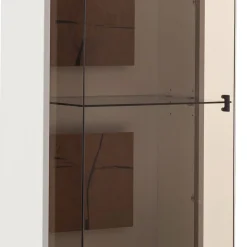 Wohnen Vitrinen<Wohnzimmer Vitrine in Soft White und Wildeiche - Yordyn