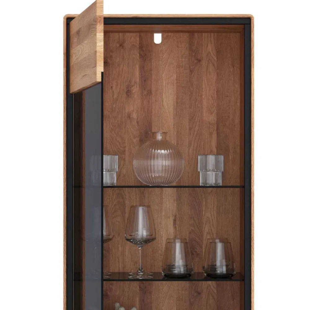Wohnen Vitrinen<Wohnzimmer Vitrine mit Hirnholz Applikation - Shipper
