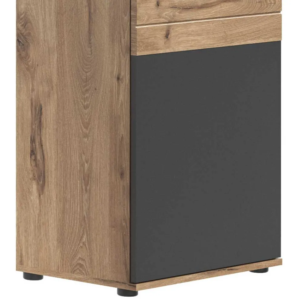 Wohnen Vitrinen<Wohnzimmer Vitrinenschrank in der Größe 57x200x37 cm - Lucios
