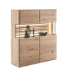 Wohnen Highboards<Wohnzimmer Vitrinenschrank in Asteiche Hell - Azzurian