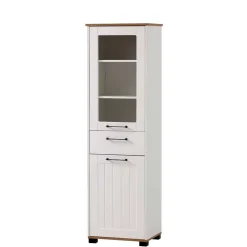 Wohnen Vitrinen<Wohnzimmer Vitrinenschrank in Weiß - Cabinda