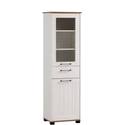 Wohnen Vitrinen<Wohnzimmer Vitrinenschrank in Weiß - Cabinda
