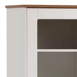 Wohnen Vitrinen<Wohnzimmer Vitrinenschrank in Weiß - Cabinda