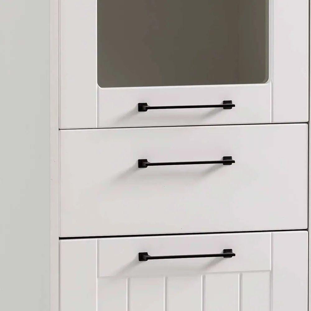 Wohnen Vitrinen<Wohnzimmer Vitrinenschrank in Weiß - Cabinda