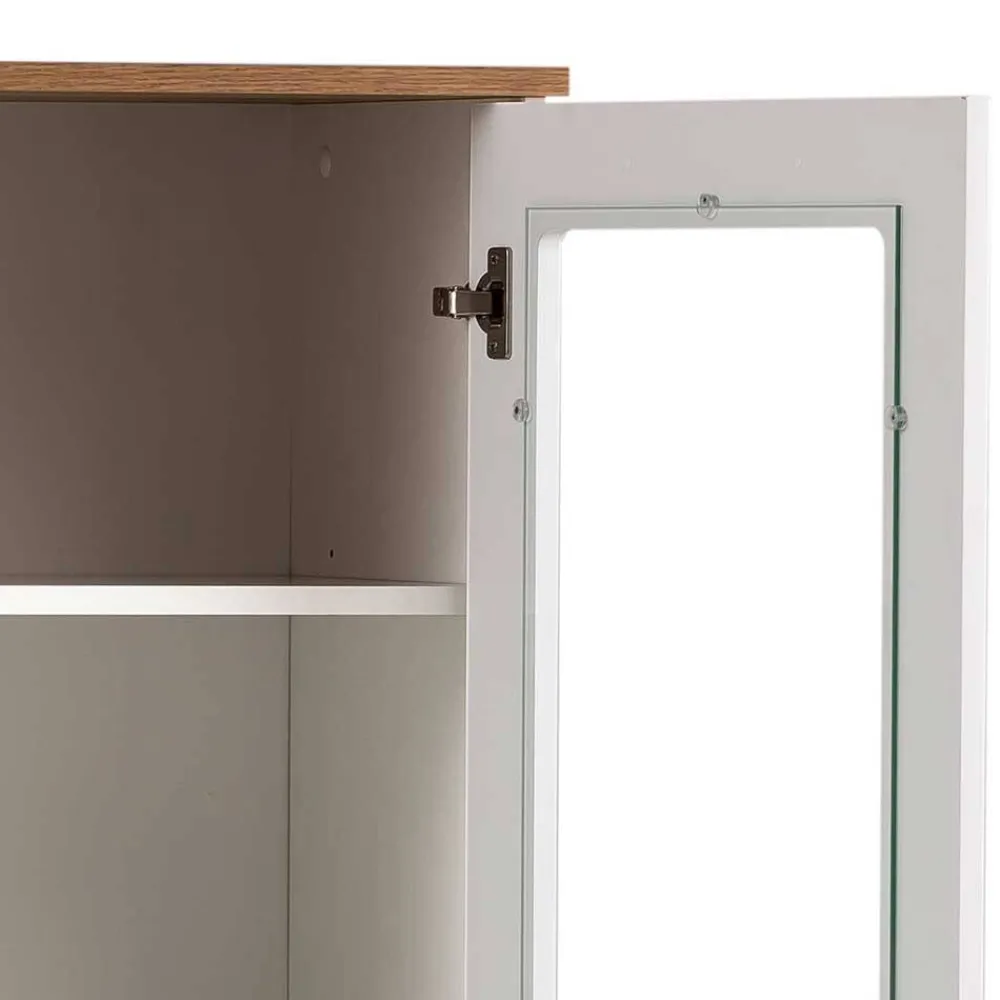 Wohnen Vitrinen<Wohnzimmer Vitrinenschrank in Weiß - Cabinda