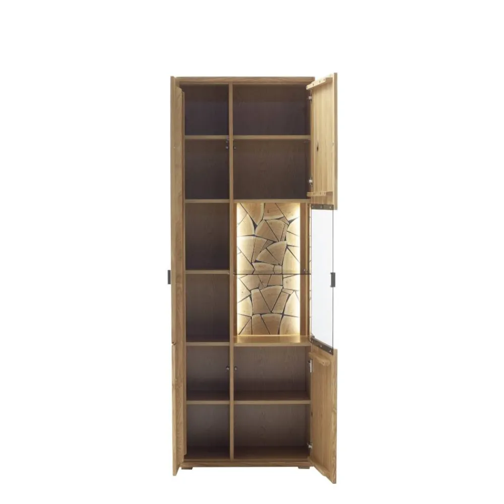 Wohnen Vitrinen<Wohnzimmer Vitrinenschrank in Wildeiche - Dagmy