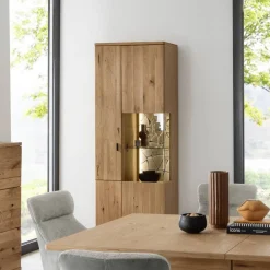 Wohnen Vitrinen<Wohnzimmer Vitrinenschrank in Wildeiche - Dagmy