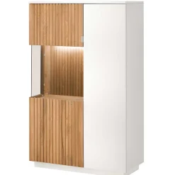 Wohnen Highboards|Vitrinen<Wohnzimmer Vitrinenschrank mit LED Beleuchtung - Miloris