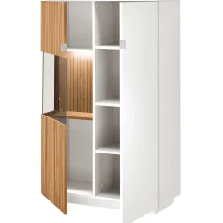 Wohnen Highboards|Vitrinen<Wohnzimmer Vitrinenschrank mit LED Beleuchtung - Miloris