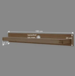 Wohnen Regale<Wohnzimmer Wandboard 180 cm breit - Crupean