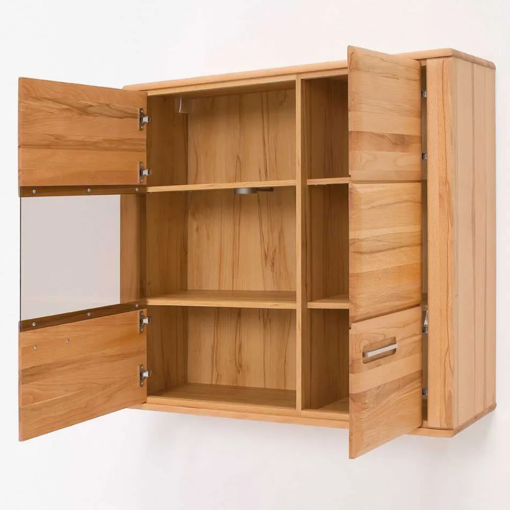 Wohnen Wohnwände<Wohnzimmer Wohnwand Athias aus Kernbuche (vierteilig)