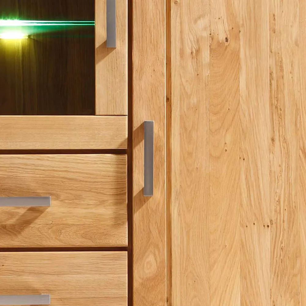 Wohnen Wohnwände<Wohnzimmer Wohnwand Ladressa aus Wildeiche geölt und gewachst (vierteilig)