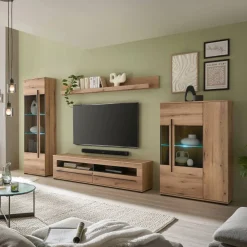 Wohnen Wohnwände<Wohnzimmer Wohnwand Möbelkombi - Brocus (vierteilig)