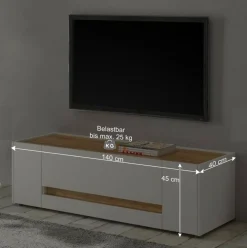 Wohnen Wohnwände<Wohnzimmer Wohnwand Set - Nonessia (vierteilig)