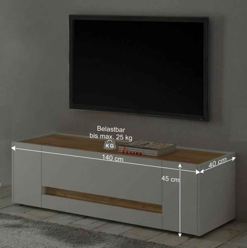 Wohnen Wohnwände<Wohnzimmer Wohnwand Set - Nonessia (vierteilig)
