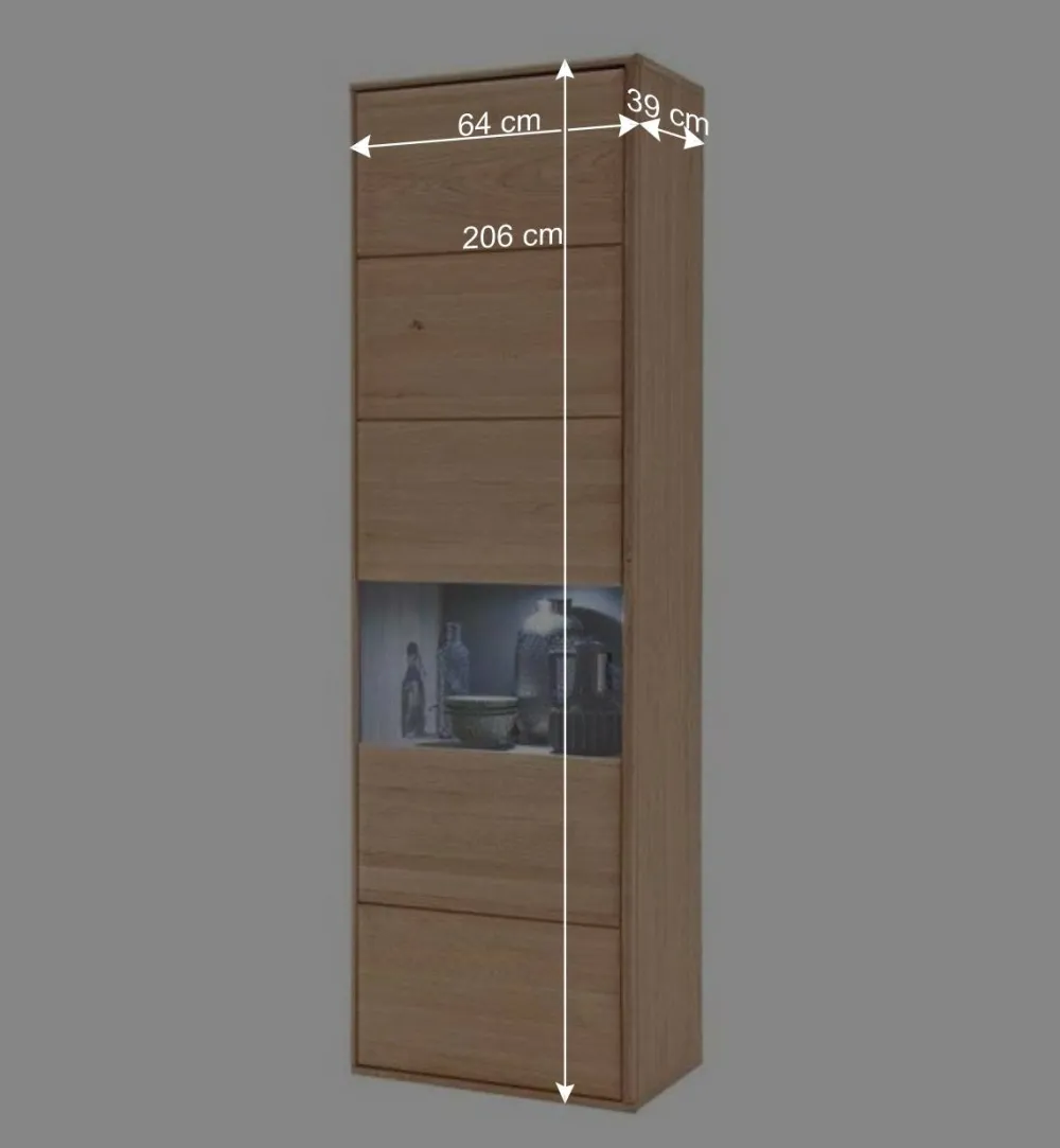 Wohnen Wohnwände<Wohnzimmer Wohnwand Vernella aus Massivholz (vierteilig)