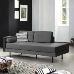 Wohnen Sofas<Wohnzimmercouch in Anthrazit Samtvelours - Ronin