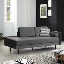 Wohnen Sofas<Wohnzimmercouch in Anthrazit Samtvelours - Ronin