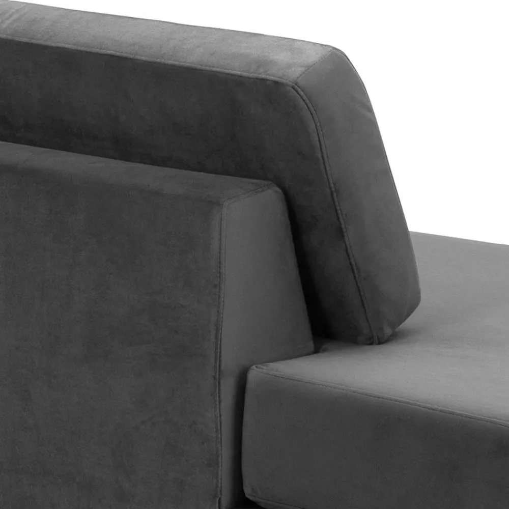 Wohnen Sofas<Wohnzimmercouch in Anthrazit Samtvelours - Ronin
