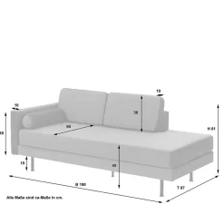 Wohnen Sofas<Wohnzimmercouch in Anthrazit Samtvelours - Ronin