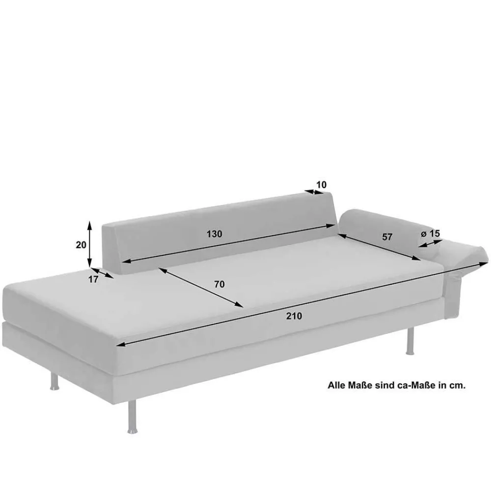 Wohnen Sofas<Wohnzimmercouch in Anthrazit Samtvelours - Ronin