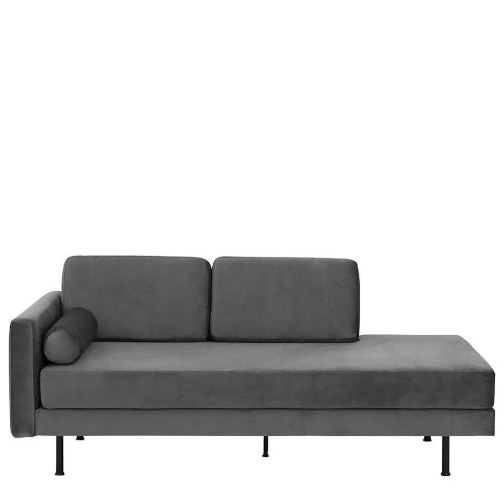 Wohnen Sofas<Wohnzimmercouch in Anthrazit Samtvelours - Ronin