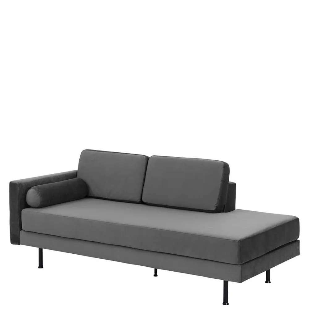 Wohnen Sofas<Wohnzimmercouch in Anthrazit Samtvelours - Ronin