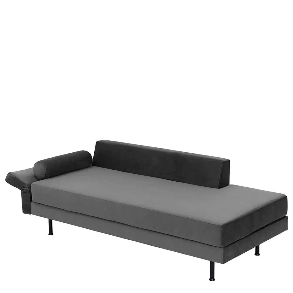 Wohnen Sofas<Wohnzimmercouch in Anthrazit Samtvelours - Ronin