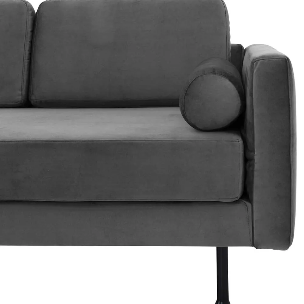 Wohnen Sofas<Wohnzimmercouch in Anthrazit Samtvelours - Ronin