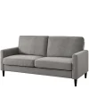 Wohnen Sofas<Wohnzimmercouch in Hellgrau Stoffbezug - Katja