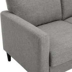 Wohnen Sofas<Wohnzimmercouch in Hellgrau Stoffbezug - Katja