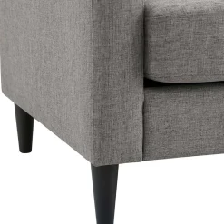 Wohnen Sofas<Wohnzimmercouch in Hellgrau Stoffbezug - Katja