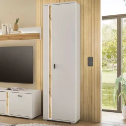 Wohnen Vitrinen<Wohnzimmer-Hochschrank mit LED Beleuchtung - Racelyn