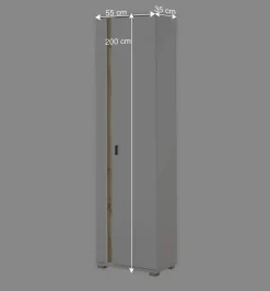 Wohnen Vitrinen<Wohnzimmer-Hochschrank mit LED Beleuchtung - Racelyn